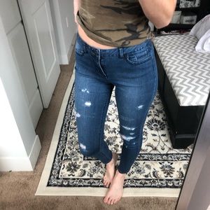 Distressed jeans